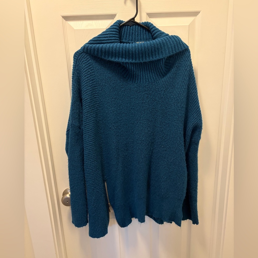 Faded Glory Teal Cowl Neck Sweater